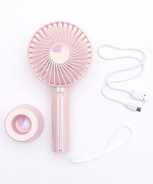 WEGO 【冷却/携帯扇風機/熱中症対策】オーロラハンディファン ライトピンク