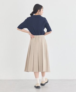 earth music&ecology ミニフリルポロカーディガン Navy