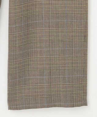 J.PRESS LADIES S モナベールツイル チェック ワイド パンツ ブラウンチェック系