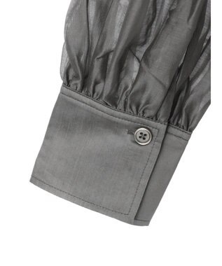 Green Parks AnriettMusee シアーボリュームスリーブブラウス Gray