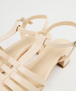 BONTRE 【PRECIEUX JOUET/プレシュウジュエ】ナローヒールグルカサンダル /008PJ エクリュ