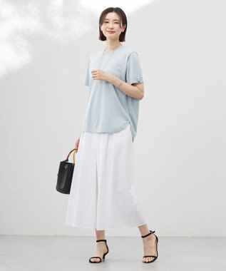 J.PRESS LADIES 【WEB限定カラーあり・洗える】トリコットジャージー フレアーパンツ ホワイト系