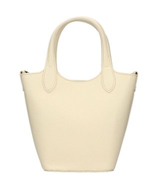 INTER-CHAUSSURES 【ANDREA CARDONE】ミディアムサイズレザーハンドバッグ ホワイト