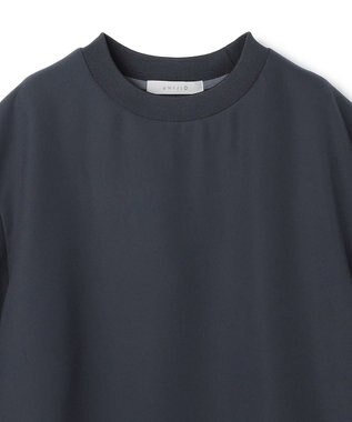 UNFILO MENS ダブルクロス クルーTEE ブルーグレー