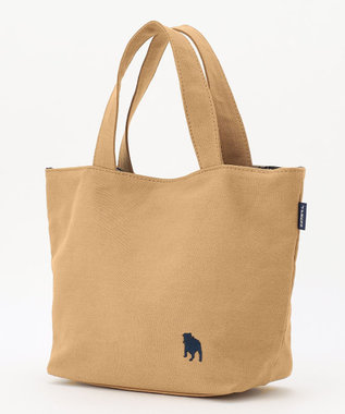 J.PRESS LADIES 【完全受注生産】ポーチ付き キャンバス ミニトートバッグ ベージュ×グレーチェック系