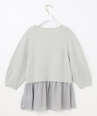 ANY SIS 【洗える】ファブリックコンビ ニット ミント