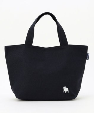 J.PRESS LADIES 【完全受注生産】ポーチ付き キャンバス ミニトートバッグ ネイビー×グレーチェック系