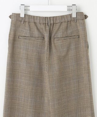 J.PRESS LADIES S モナベールツイル チェック ワイド パンツ ブラウンチェック系