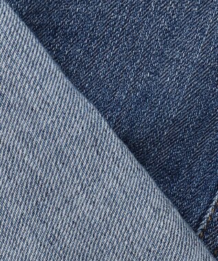 ANY 【洗濯機可能・ストレッチ】ノーカラー デニムジャケット フェードインディゴ