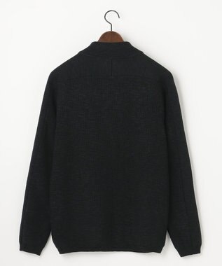 JOSEPH ABBOUD MOUNTAIN 【UNISEX】日本素材 ハーフZIPウールニット ブラック系