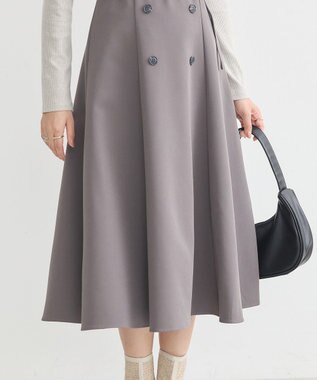 earth music&ecology トレンチ風キャミワンピース Dark Gray