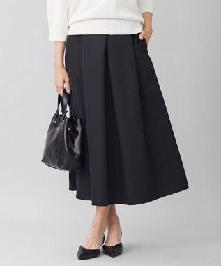 自由区 【洗える】タフタタック スカート ブラック