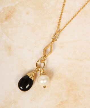 8月誕生石オニキス K14gf ガラスひし形ネックレス Wythe Charm ファッション通販 公式通販 オンワード クローゼット