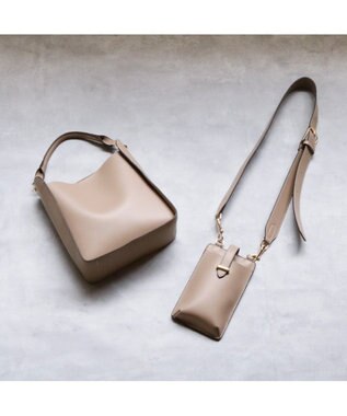 UNBILLION カシュカシュ cachecache / スマホショルダー付きラウンドショルダーバッグ オーク