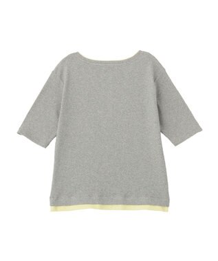 Green Parks 配色ヘンリーネック半袖プルオーバー Gray Mixture