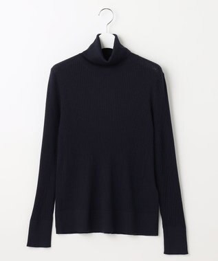 自由区 【洗える】CARIAGGI スーパーエクストラファインメリノ インナーニット ネイビー系