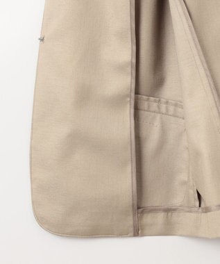 J.PRESS LADIES 【セットアップ対応・洗える・UVケア・吸水速乾】OXIJEWELストレッチ ノーカラー ジャケット ベージュ系