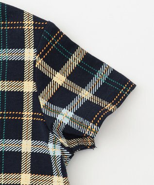 組曲 KIDS 【80-90cm】Check 半袖オーバーオール ネイビー系5