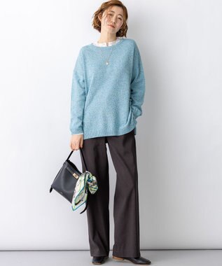 23区 シアーリブ レイヤード ロンTEE ホワイト系