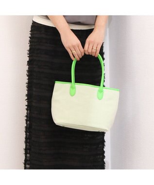 UNBILLION ペルケ perche / キャンバス・蛍光シープレザートートバッグ