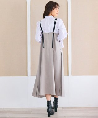 Feroux ダブルストラップキャミ ドレス ライトグレー系
