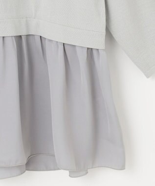 ANY SIS 【洗える】ファブリックコンビ ニット ミント