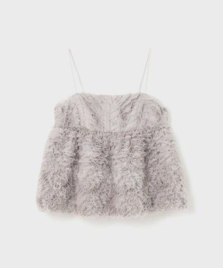 GRACE CONTINENTAL フラワーチュールキャミ グレー