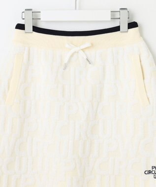 PW CIRCULUS 【WOMEN】【防風/蓄熱】総ロゴ ニット スカート ホワイト系