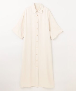 NAVE 【ReNAVE  洗える】アセテートギャバシャツドレス オフホワイト