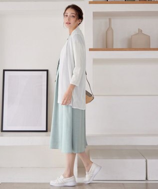 Tiaclasse L 【新色追加・UVケア・接触冷感】ロングトッパーカーディガン ブラック