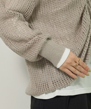 Green Parks ＳＥＴ２点２ｗａｙシャーリングニット＋インナー Gray