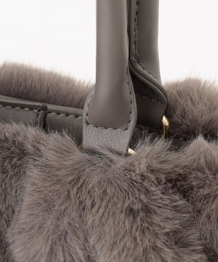 J.PRESS LADIES 【2way】エコファー バッグ グレー系