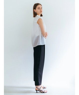 YECCA VECCA コード刺繍シアーブラウス Off White