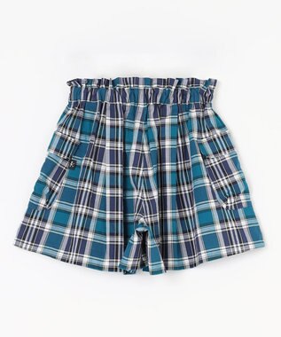 組曲 KIDS 【110-140cm】オーガニックコットンチェック ショートパンツ ネイビー系3