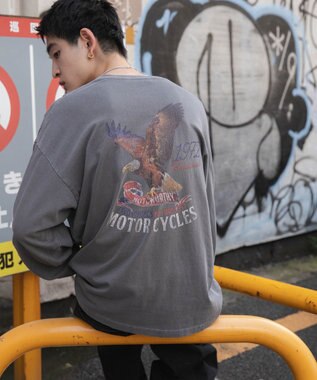 WEGO 【ユニセックス着用ITEM】ピグメントグラフィックT（LS） 柄1