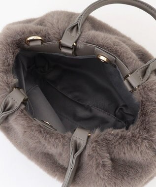 J.PRESS LADIES 【2way】エコファー バッグ グレー系