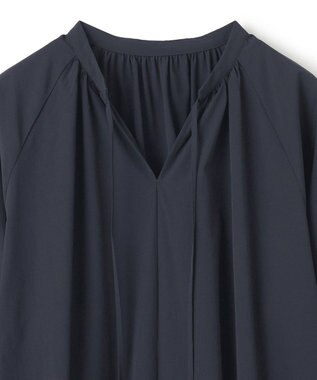 UNFILO L コンフォート シャツワンピース ネイビー