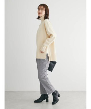 Green Parks かるい　ニットチュニック Off White