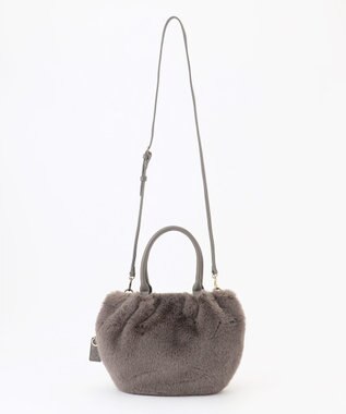 J.PRESS LADIES 【2way】エコファー バッグ グレー系