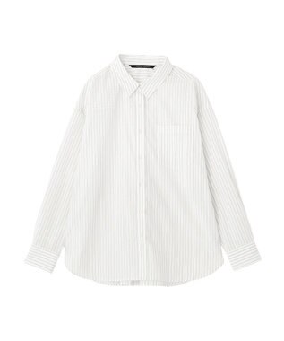 YECCA VECCA イージーケアオーバーシャツ Stripe