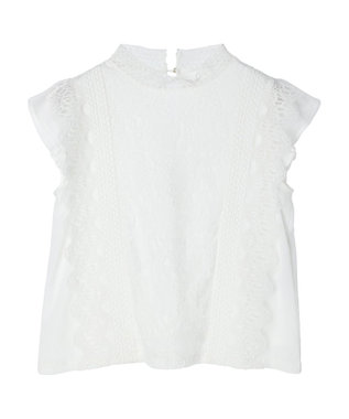 Green Parks ・ＥＬＥＮＣＡＲＥ　ＤＵＥ　イロイロレースブラウス Off White