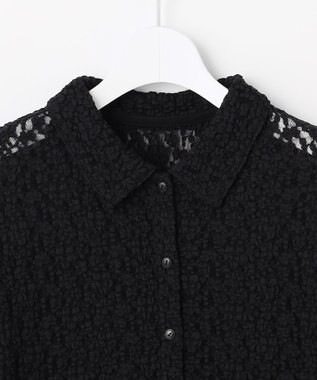 ANY SIS L レース シャツ ブラック