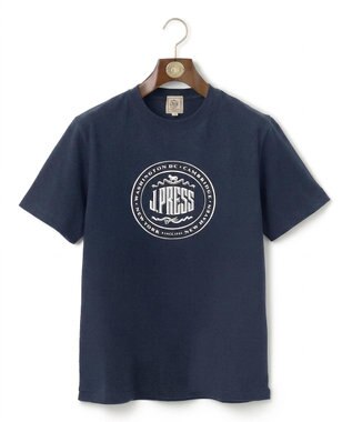 J.PRESS MEN 新色追加【着回し抜群】オーバルロゴ Tシャツ ネイビー系