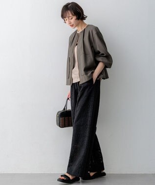 23区 【先行予約】シアータンブラー ダブルポケット ブルゾン ダークブラウン系