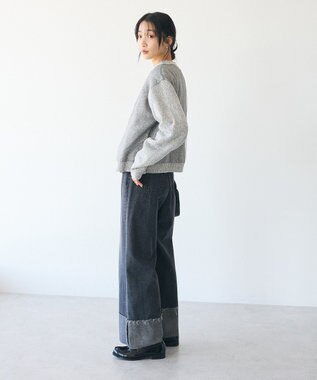 CRAFT STANDARD BOUTIQUE チュールドッキングニットカーディガン Gray