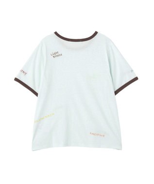 AMERICAN HOLIC ランダムロゴ刺繍リンガーTシャツ Mint