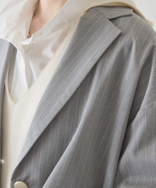 AMERICAN HOLIC オーバーサイズテーラージャケット Stripe Gray