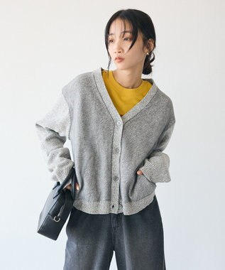 CRAFT STANDARD BOUTIQUE チュールドッキングニットカーディガン Gray