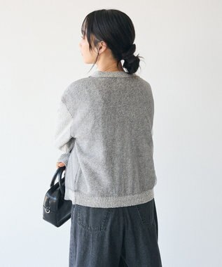 CRAFT STANDARD BOUTIQUE チュールドッキングニットカーディガン Gray