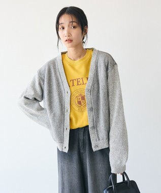 CRAFT STANDARD BOUTIQUE チュールドッキングニットカーディガン Gray